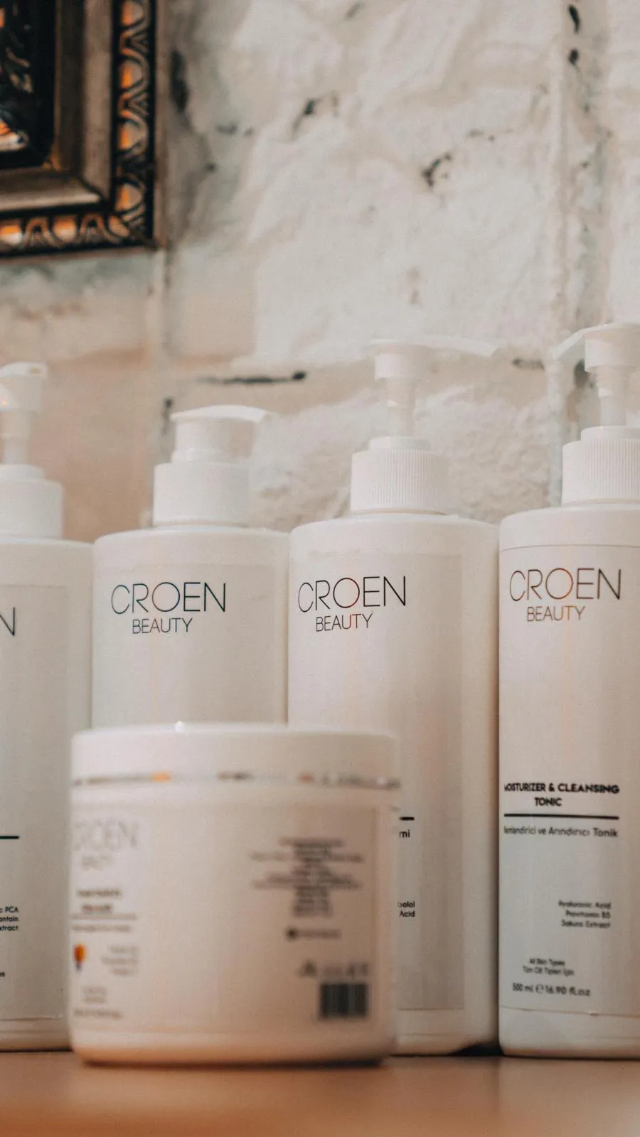 Croen 500 ml pompalı profesyonel kabin ürünleri, tonik ve maske
